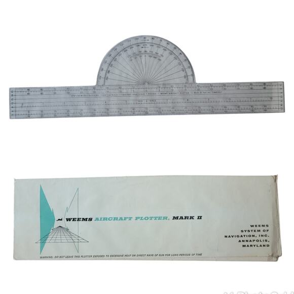 VTG 50s Weems Aircraft Plotter Mark II Instructions Navigation Aeronautical - Picture 1 of 9